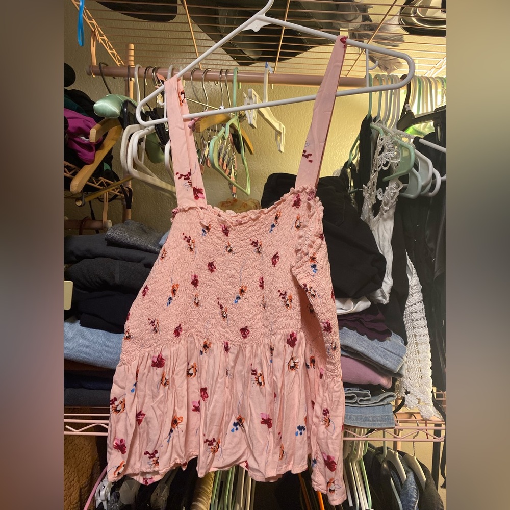 Pink Floral Tank Top